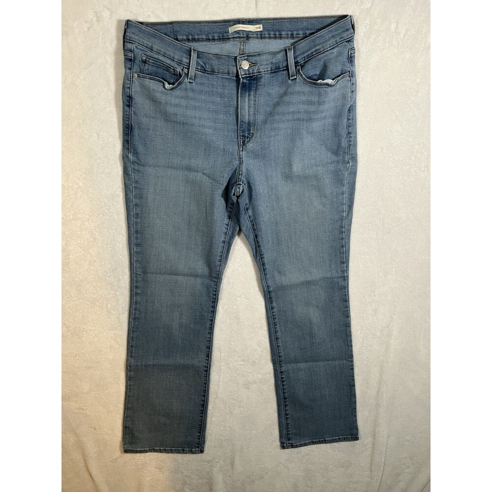 Levis Jeans Women Size 16W Classic Bootcut Medium Wash Blue Denim Stretch